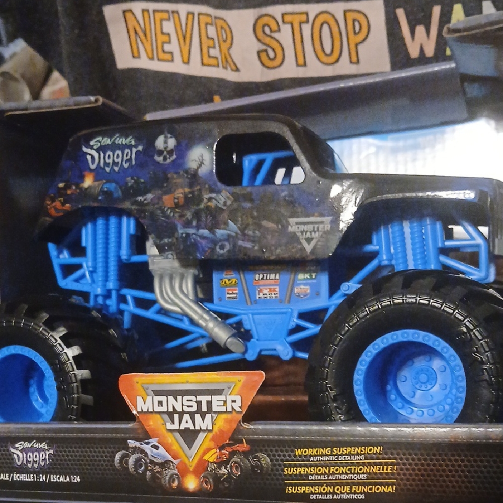 Monster Jam Son-uva-Digger Blue Toy Truck